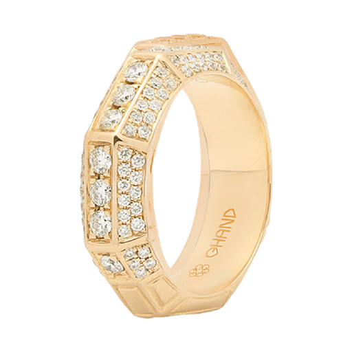 [GAC755Y] Arabesque Full Diamond Ring Yellow Gold