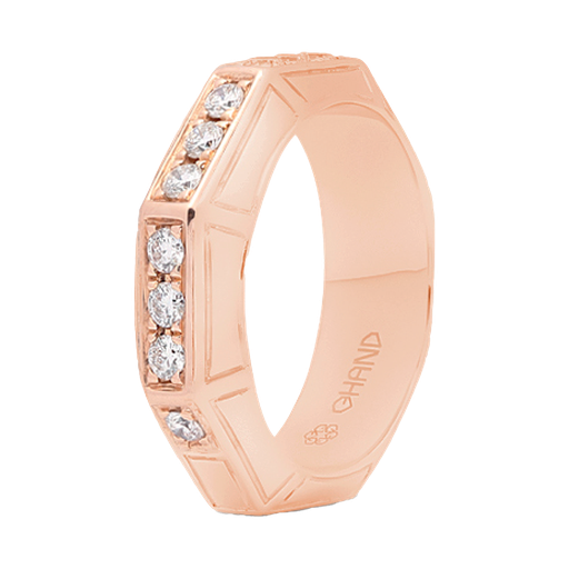 [GAC764P] Arabesque Diamond Line Ring Rose Gold
