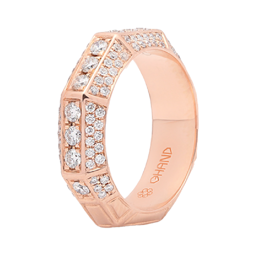 [GAC755P] Arabesque Full Diamond Ring Rose Gold