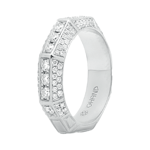 [GAC755W] Arabesque Full Diamond Ring White Gold